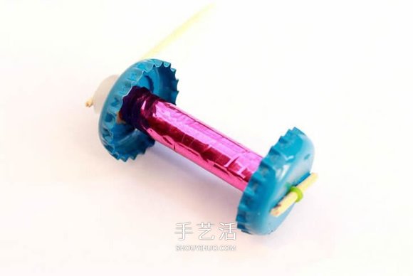 自制兩輪橡皮筋動力車玩具的制作方法圖解 -  itrip.net.cn