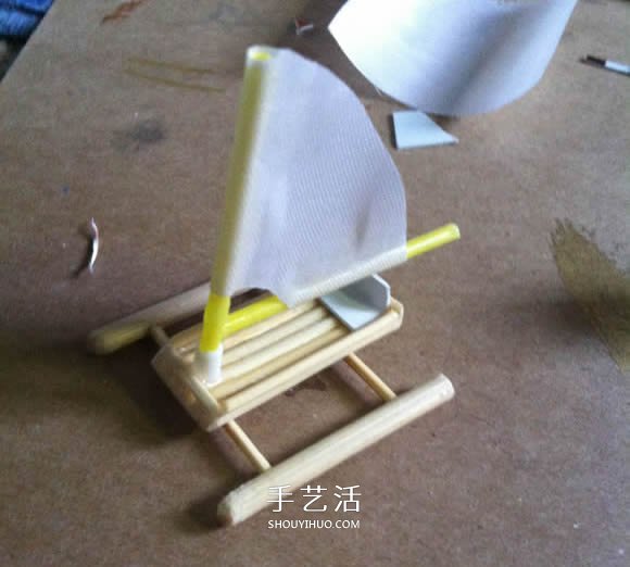 烤串竹簽廢物利用 手工制作迷你浮橋船的方法 -  itrip.net.cn