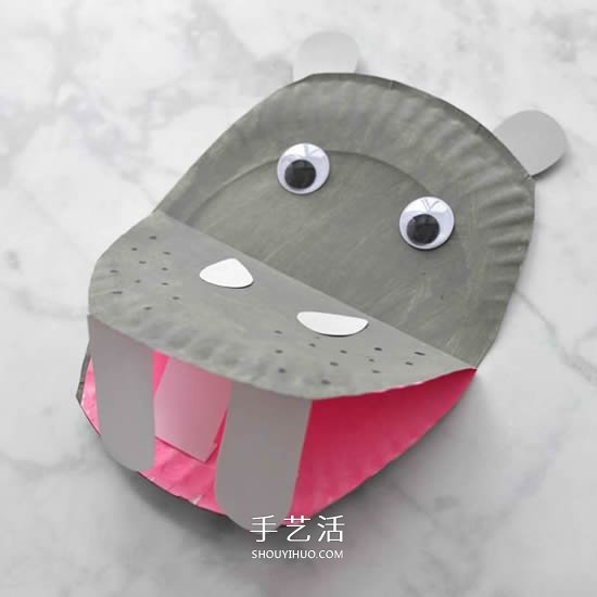 幼兒園手工制作紙盤河馬的圖解教程 -  itrip.net.cn