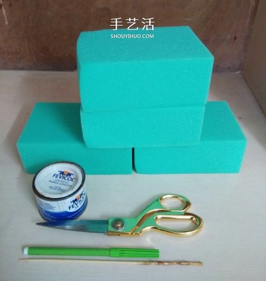海綿手工制作綠巨人手套的方法 -  itrip.net.cn