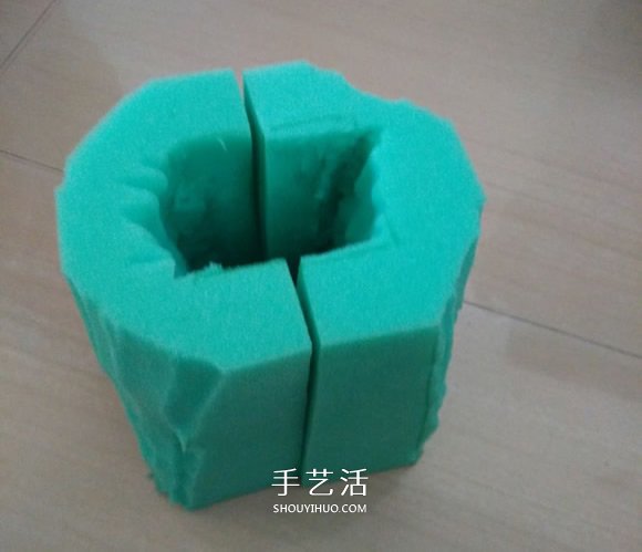 海綿手工制作綠巨人手套的方法 -  itrip.net.cn
