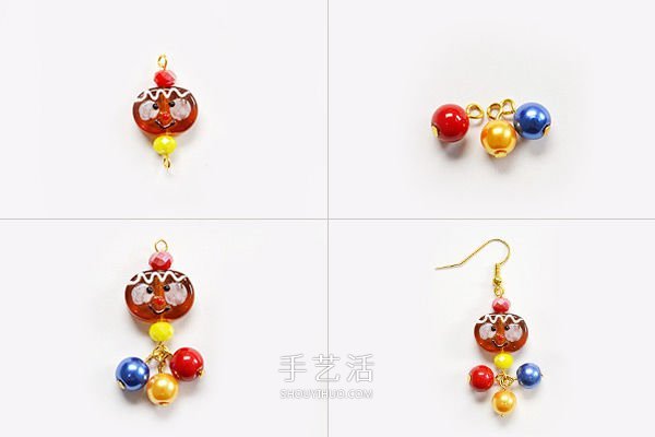 圣誕風(fēng)格串珠耳環(huán)的制作方法圖解 -  itrip.net.cn