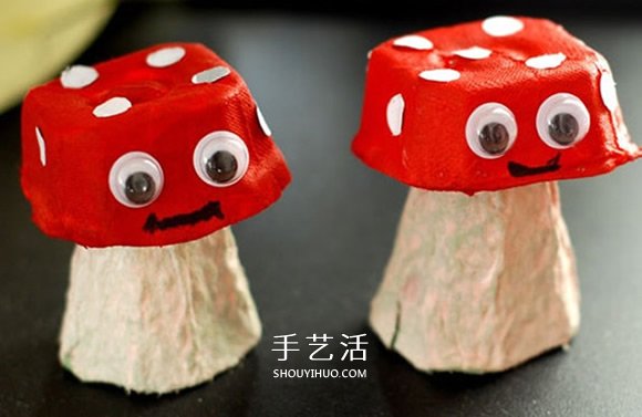 雞蛋托手工制作蘑菇的方法 -  itrip.net.cn
