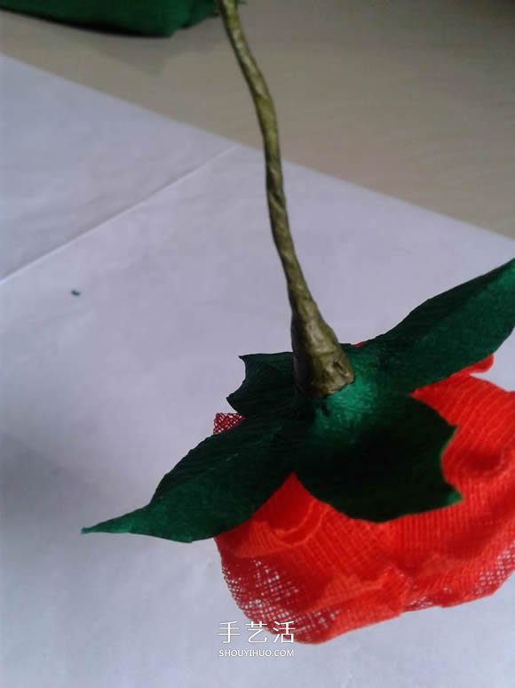 情人節(jié)紅玫瑰布花的制作方法教程 -  itrip.net.cn