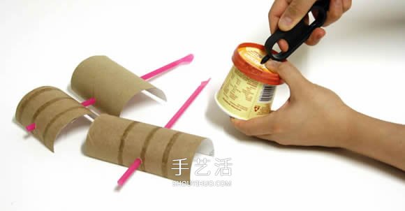 果汁盒手工制作氣球海盜船圖解 -  itrip.net.cn