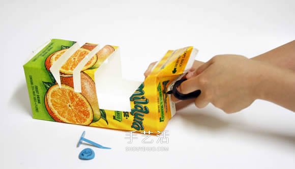 果汁盒手工制作氣球海盜船圖解 -  itrip.net.cn