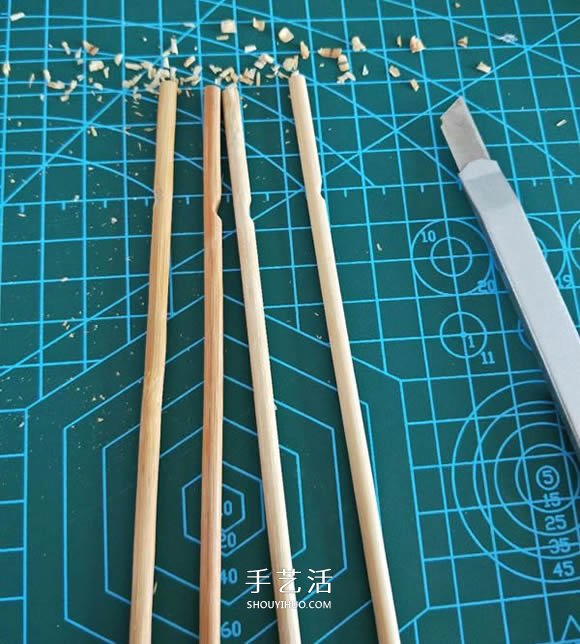 一次性筷子手工制作置物碟圖解教程 -  itrip.net.cn