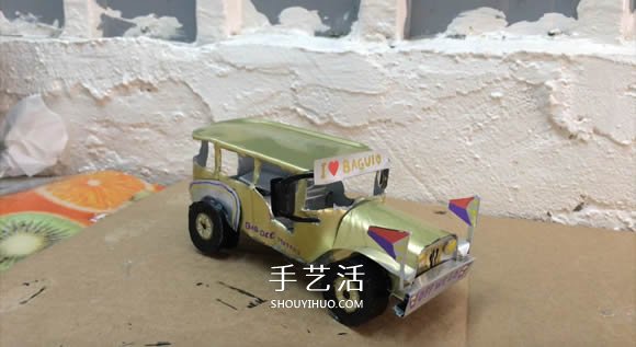 易拉罐手工制作吉普車模型圖解教程 -  itrip.net.cn