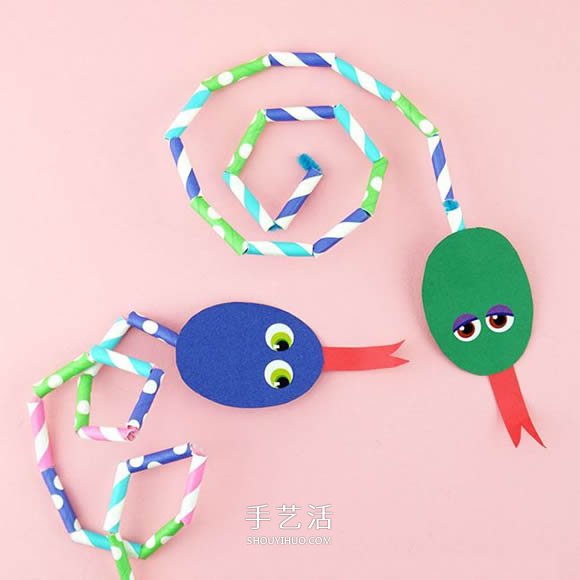 幼兒園手工制作吸管小蛇的簡單教程 -  itrip.net.cn