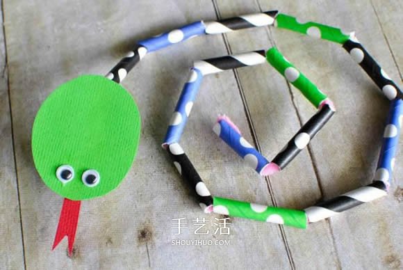 幼兒園手工制作吸管小蛇的簡單教程 -  itrip.net.cn
