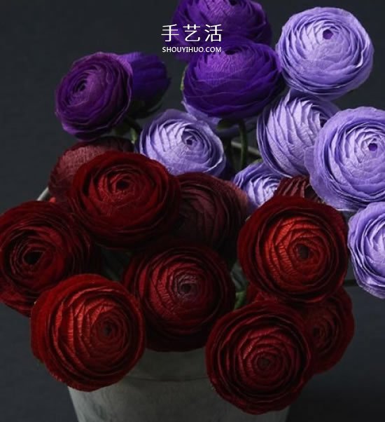 皺紋紙手工制作超美玫瑰花圖解 -  itrip.net.cn