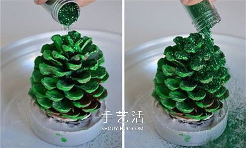 自制松果圣誕樹裝飾品的方法教程 -  itrip.net.cn