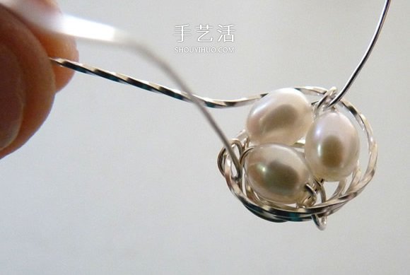 金屬絲手工制作創(chuàng)意鳥巢耳環(huán)圖解教程 -  itrip.net.cn