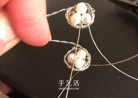 金屬絲手工制作創(chuàng)意鳥巢耳環(huán)圖解教程 -  itrip.net.cn