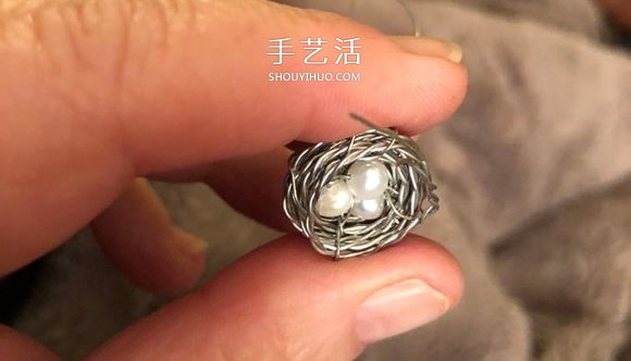 金屬絲手工制作創(chuàng)意鳥巢耳環(huán)圖解教程 -  itrip.net.cn