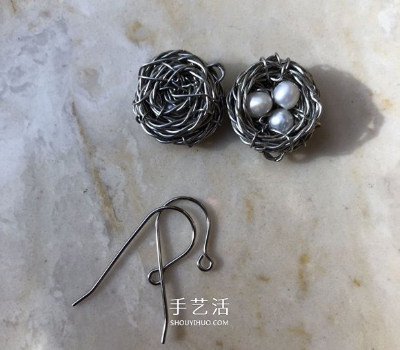 金屬絲手工制作創(chuàng)意鳥巢耳環(huán)圖解教程 -  itrip.net.cn