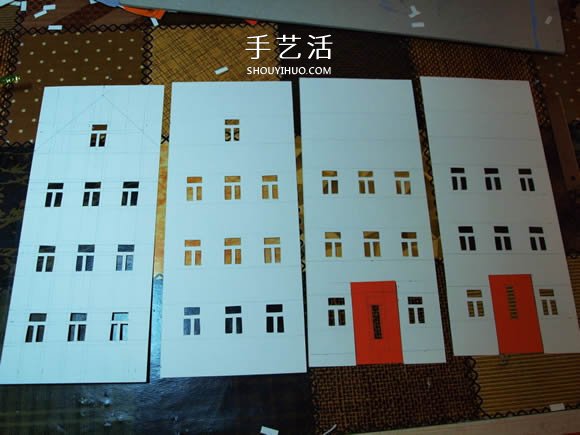 卡紙手工制作圣誕節(jié)房屋模型裝飾 -  itrip.net.cn