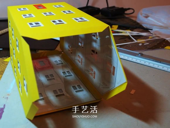卡紙手工制作圣誕節(jié)房屋模型裝飾 -  itrip.net.cn