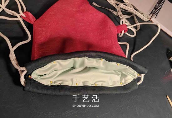 自制草莓束口袋的制作方法圖解 -  itrip.net.cn