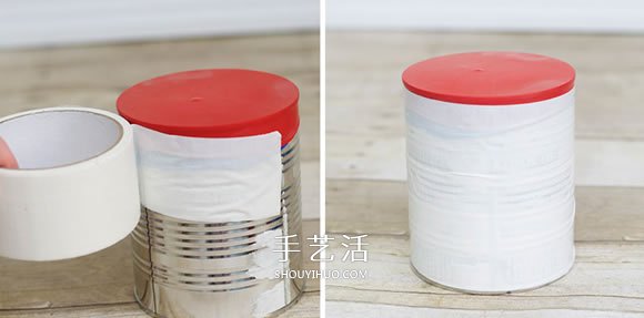 奶粉罐手工制作玩具鼓的方法教程 -  itrip.net.cn