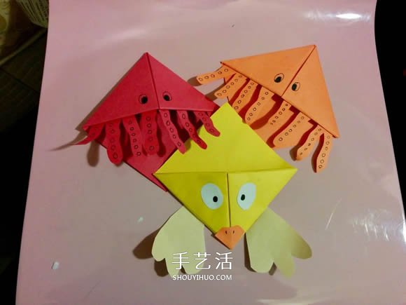 可以插在角落的水母書(shū)簽的折法圖解 -  itrip.net.cn