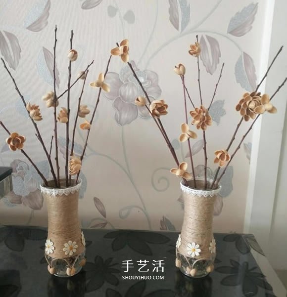 開心果殼手工制作插花裝飾品的做法 -  itrip.net.cn