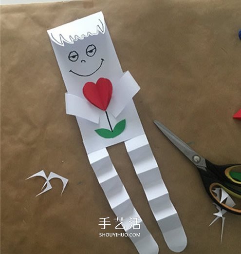 情人節(jié)表白紙片小人手工制作教程 -  itrip.net.cn
