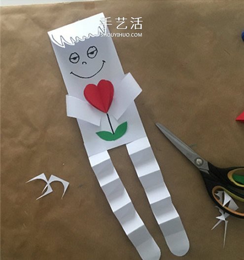 情人節(jié)表白紙片小人手工制作教程 -  itrip.net.cn