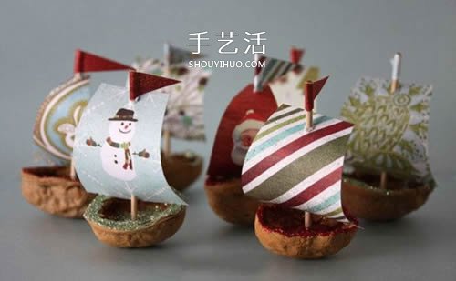 大核桃殼手工制作小帆船的方法教程 -  itrip.net.cn