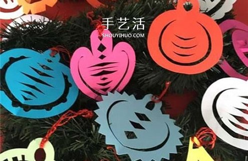 幼兒園手工剪紙圣誕球的做法圖解 -  itrip.net.cn