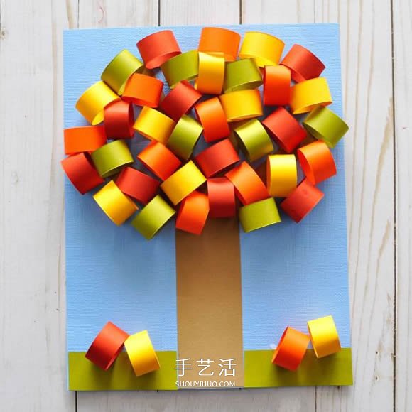 立體的秋天大樹手工制作圖解教程 -  itrip.net.cn