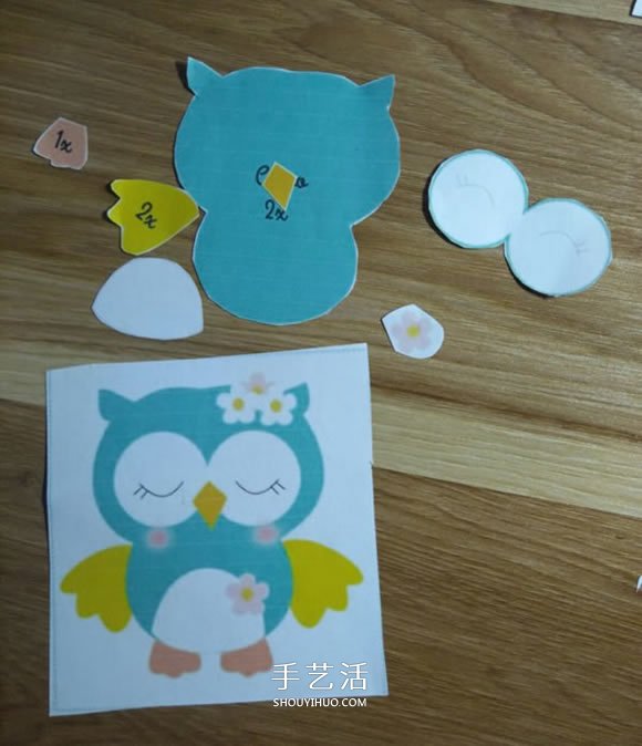 不織布手工制作貓頭鷹布偶的做法 -  itrip.net.cn
