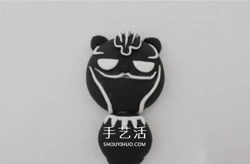 自制卡通風(fēng)格粘土黑豹冰箱貼的方法 -  itrip.net.cn