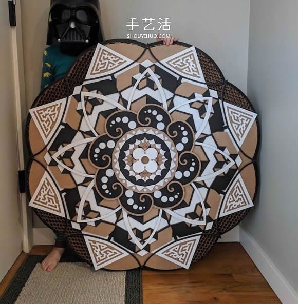 精美的曼荼羅墻 國(guó)外網(wǎng)友帶著兒子做了一個(gè)！ -  itrip.net.cn