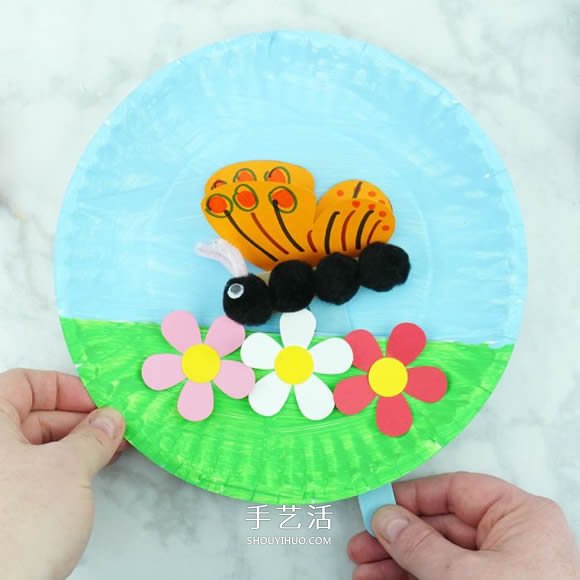 春天飛舞的蝴蝶！用紙盤做能動(dòng)的兒童玩具 -  itrip.net.cn