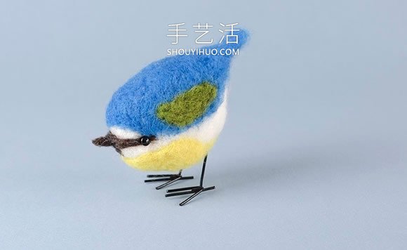 春天的使者！漂亮羊毛氈藍(lán)山雀的制作教程 -  itrip.net.cn