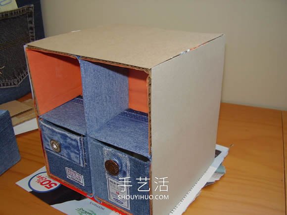 舊牛仔褲改造多功能收納柜 帶抽屜和側(cè)邊袋！ -  itrip.net.cn