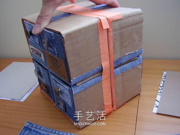 舊牛仔褲改造多功能收納柜 帶抽屜和側(cè)邊袋！ -  itrip.net.cn