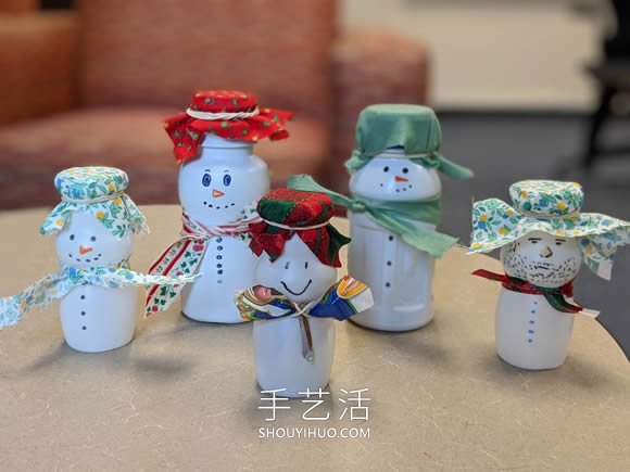 只需幾分鐘！牛奶瓶子手工制作可愛(ài)雪人 -  itrip.net.cn