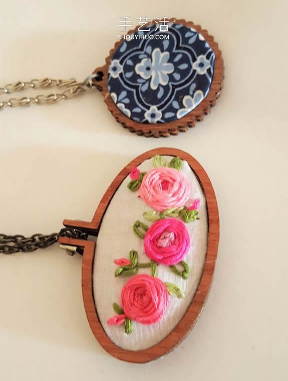 迷你玫瑰花刺繡視頻 制作超美的項(xiàng)鏈吊墜！ -  itrip.net.cn