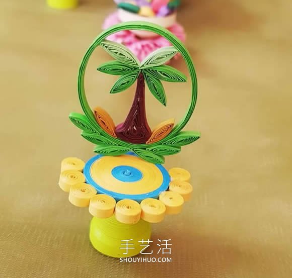 衍紙教程：超美的桌椅、水果籃和花瓶 -  itrip.net.cn