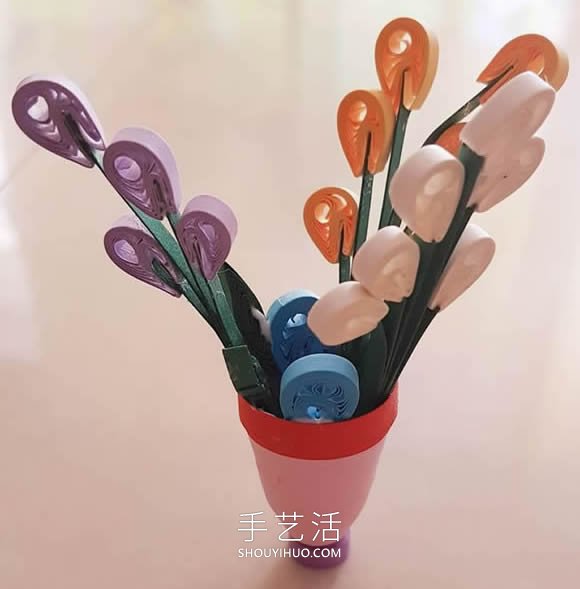 衍紙教程：超美的桌椅、水果籃和花瓶 -  itrip.net.cn