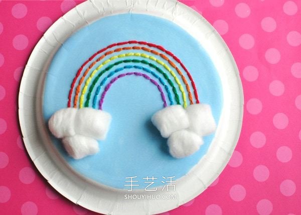 紙盤上繞線 手工制作美麗的春天彩虹！ -  itrip.net.cn