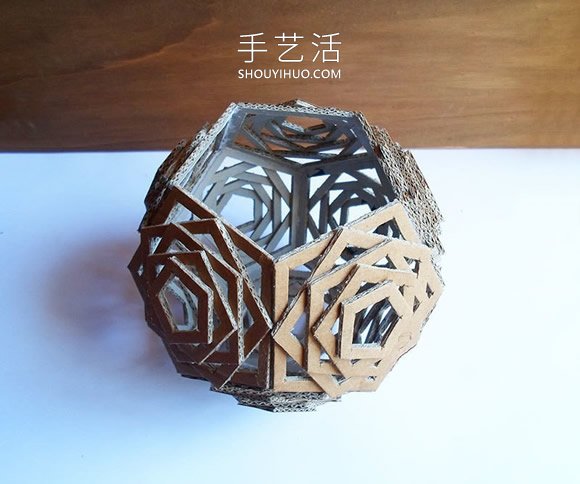 自制幾何球形燈！超美紙板燈飾手工制作教程 -  itrip.net.cn