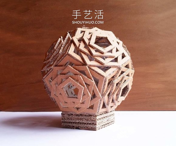 自制幾何球形燈！超美紙板燈飾手工制作教程 -  itrip.net.cn