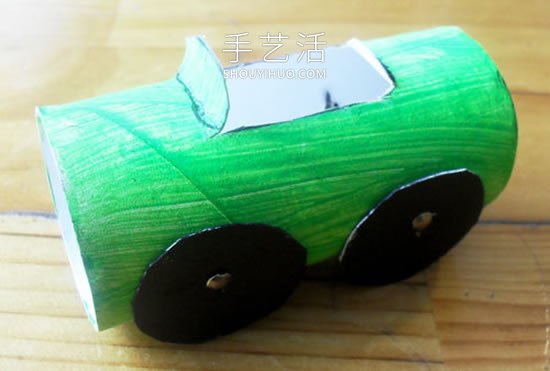 幼兒園卷紙筒小手工 制作可愛的小汽車玩具 -  itrip.net.cn