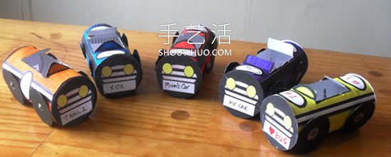 幼兒園卷紙筒小手工 制作可愛的小汽車玩具 -  itrip.net.cn