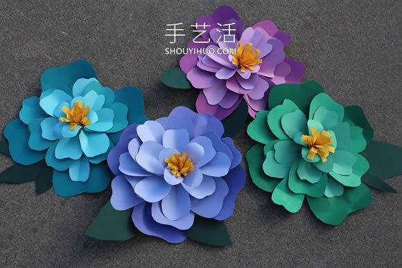 用紙手工制作立體牡丹花的做法教程 -  itrip.net.cn