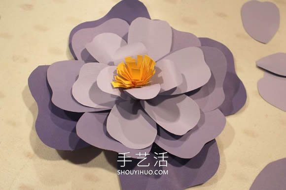 用紙手工制作立體牡丹花的做法教程 -  itrip.net.cn