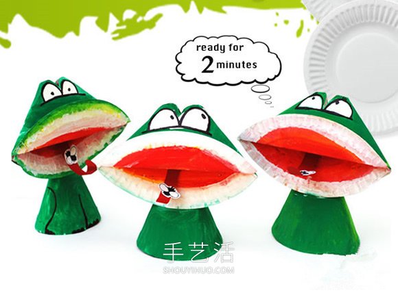 紙盤(pán)手工制作夏日青蛙的做法圖解 -  itrip.net.cn
